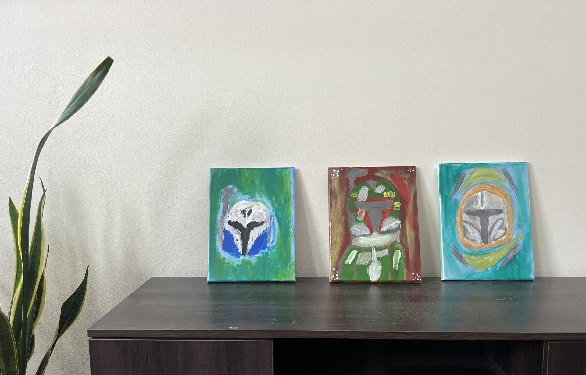 Vibrant Star Wars-Inspired Canvas Set