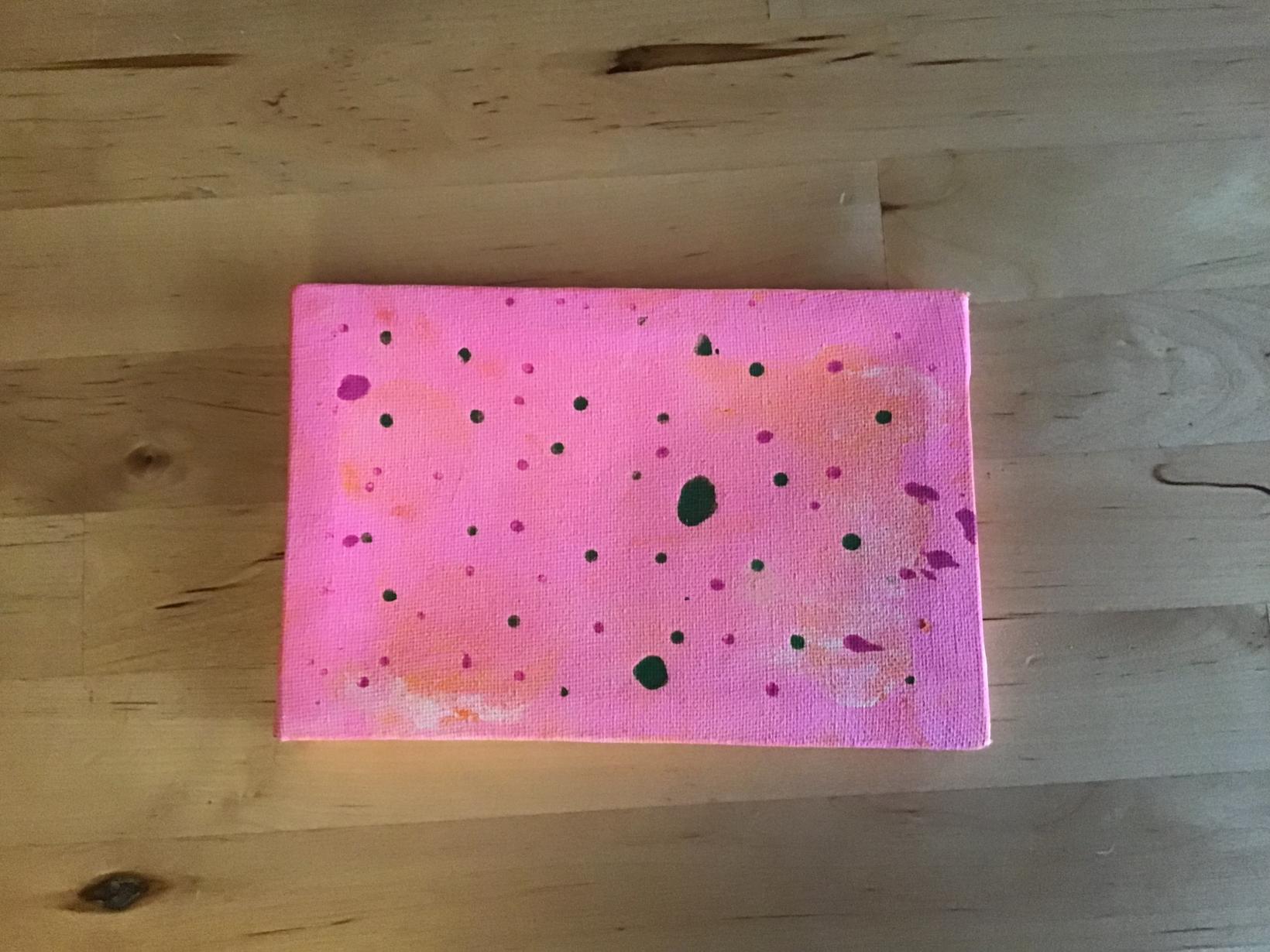 Green and pink spots