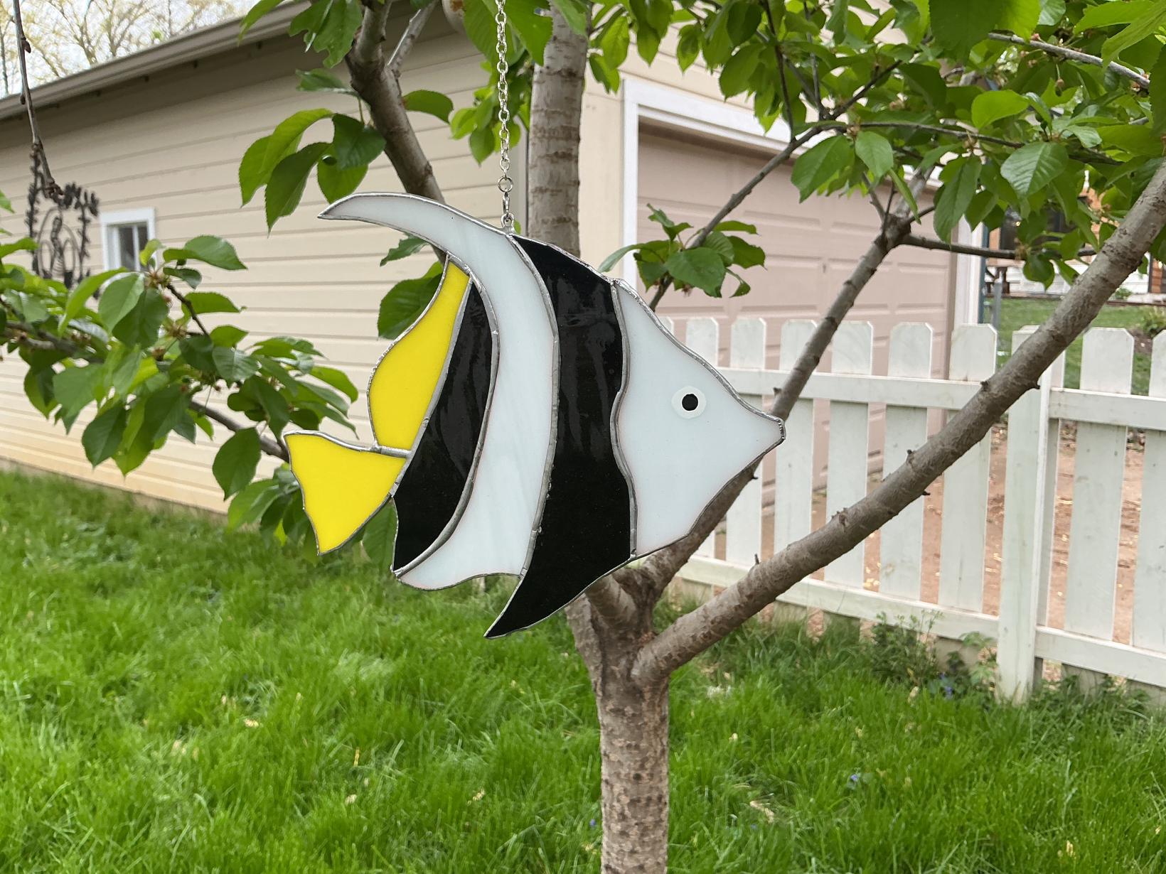 Striped butterfly fish