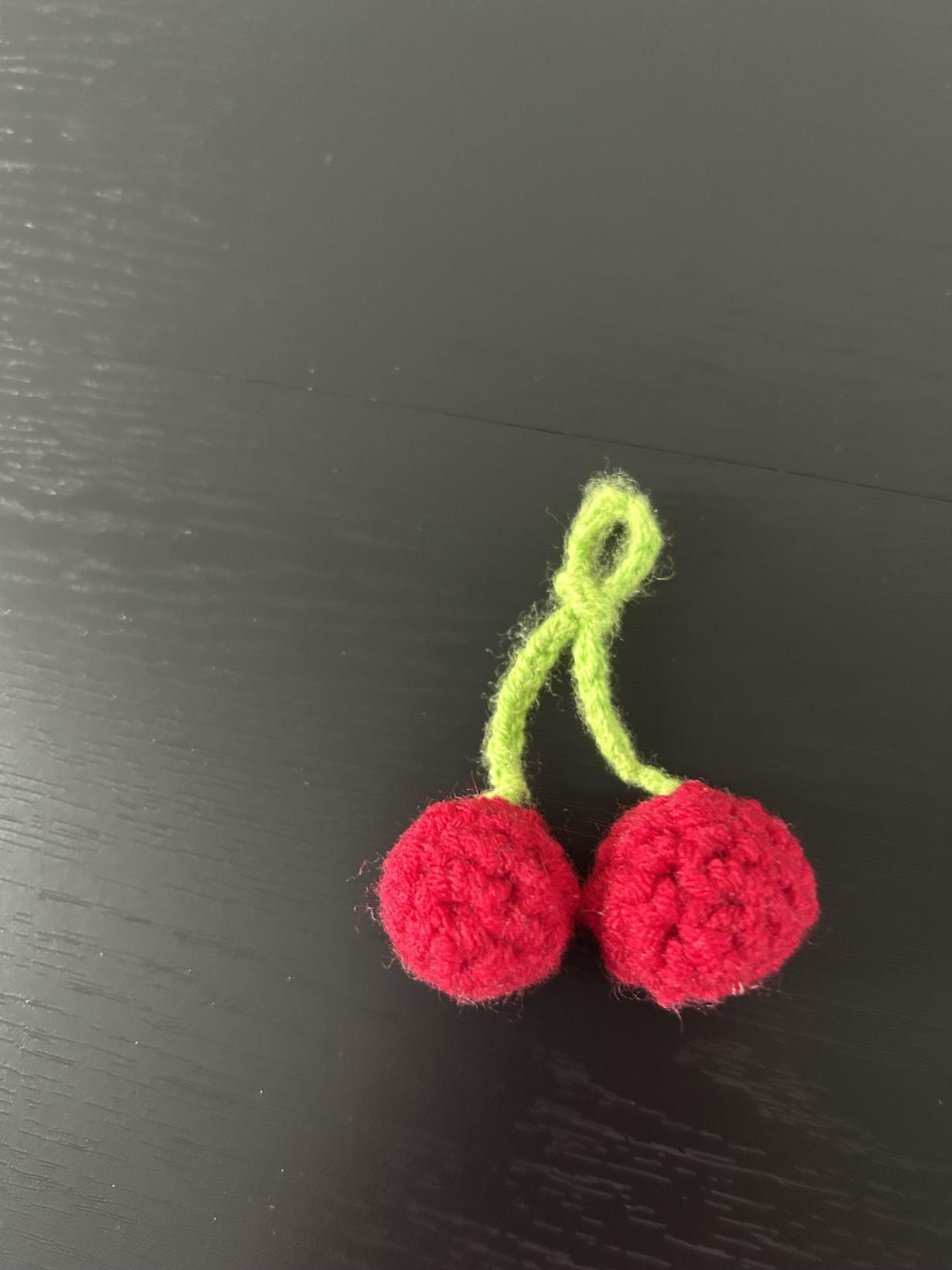 Cute amigurumi cherry