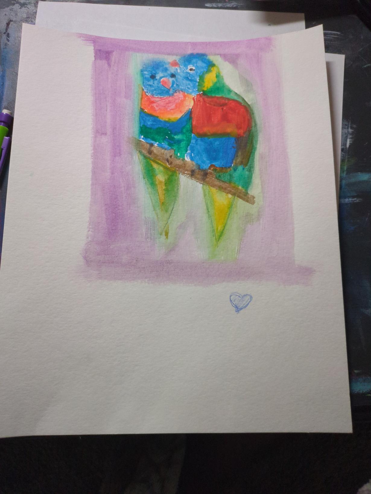 Lorikeet watercolor painting