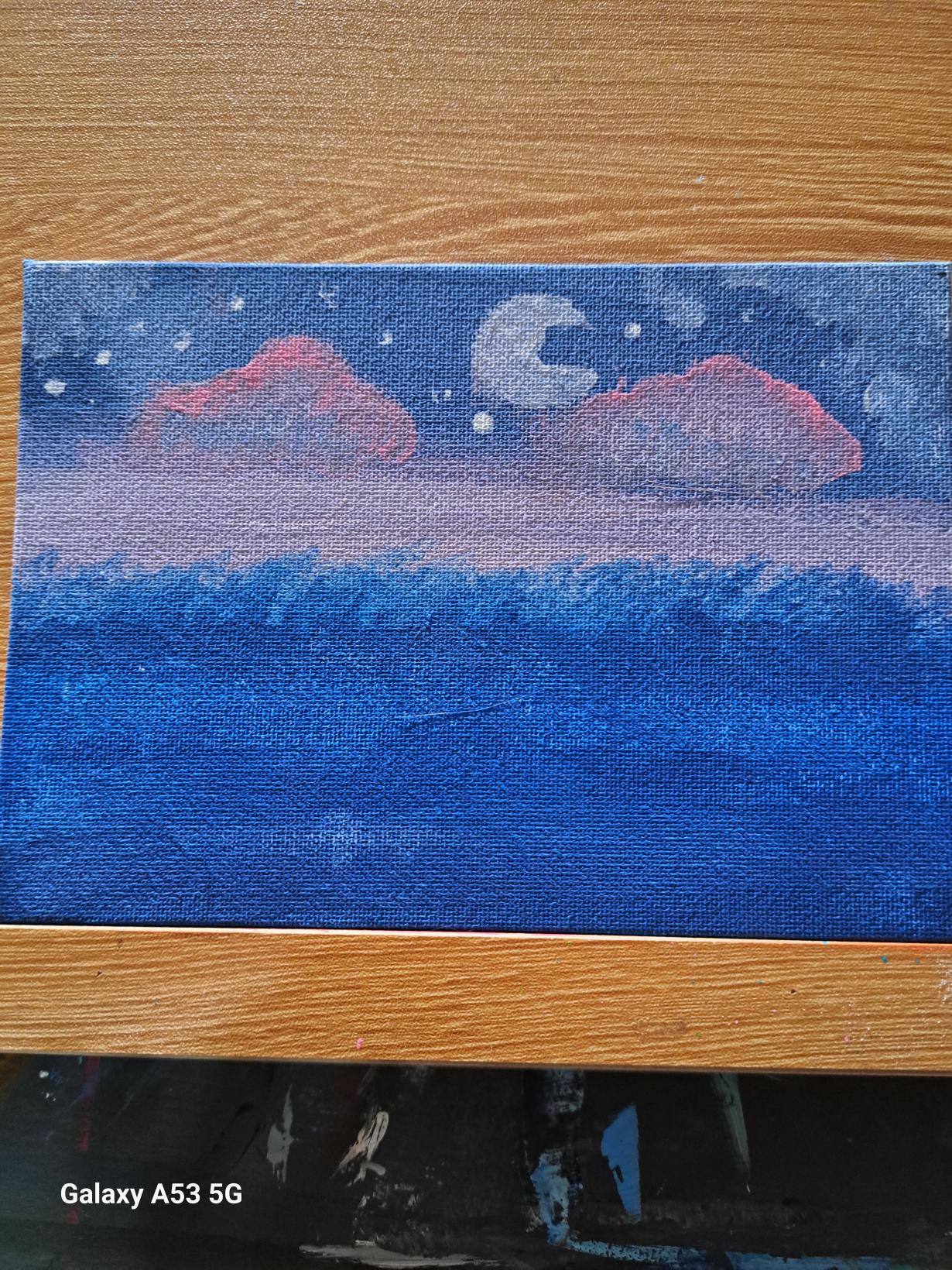 Moonlight acrylic painting