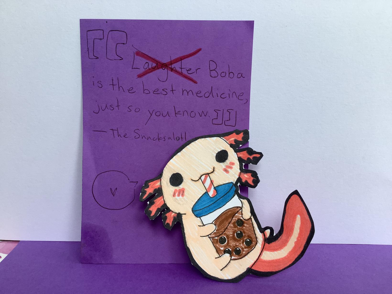 Boba axolotl! 🧋 lucky charm 