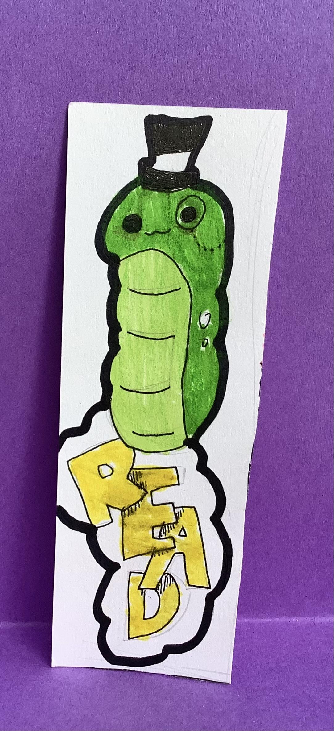 Read! Worm bookmark 