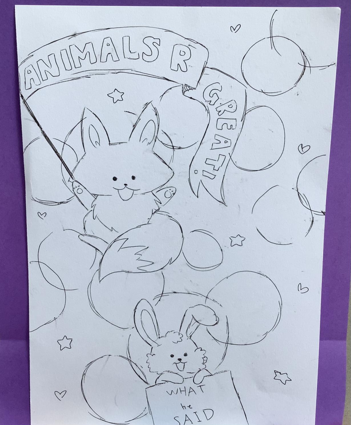 Animals r great! Coloring page
