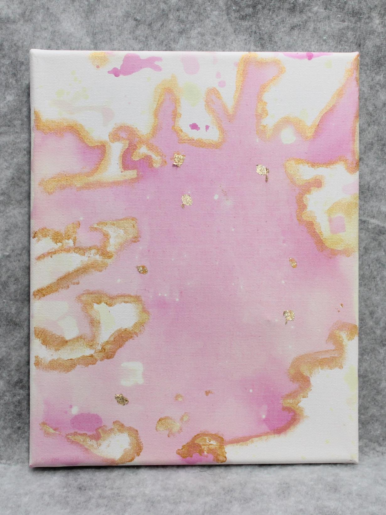 Pink with Gold Flakes