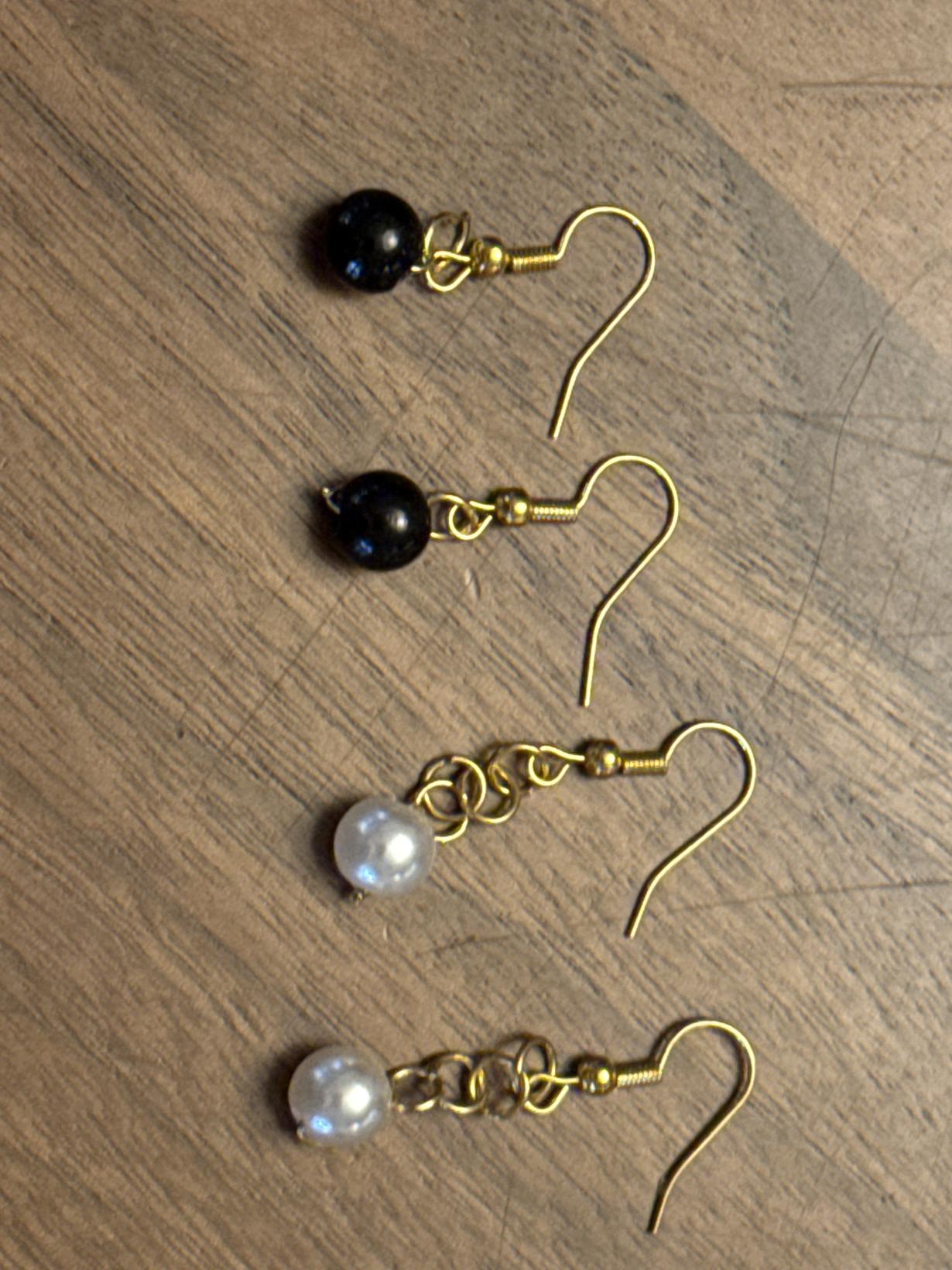 Two pack shiny pearl bubble earrings 