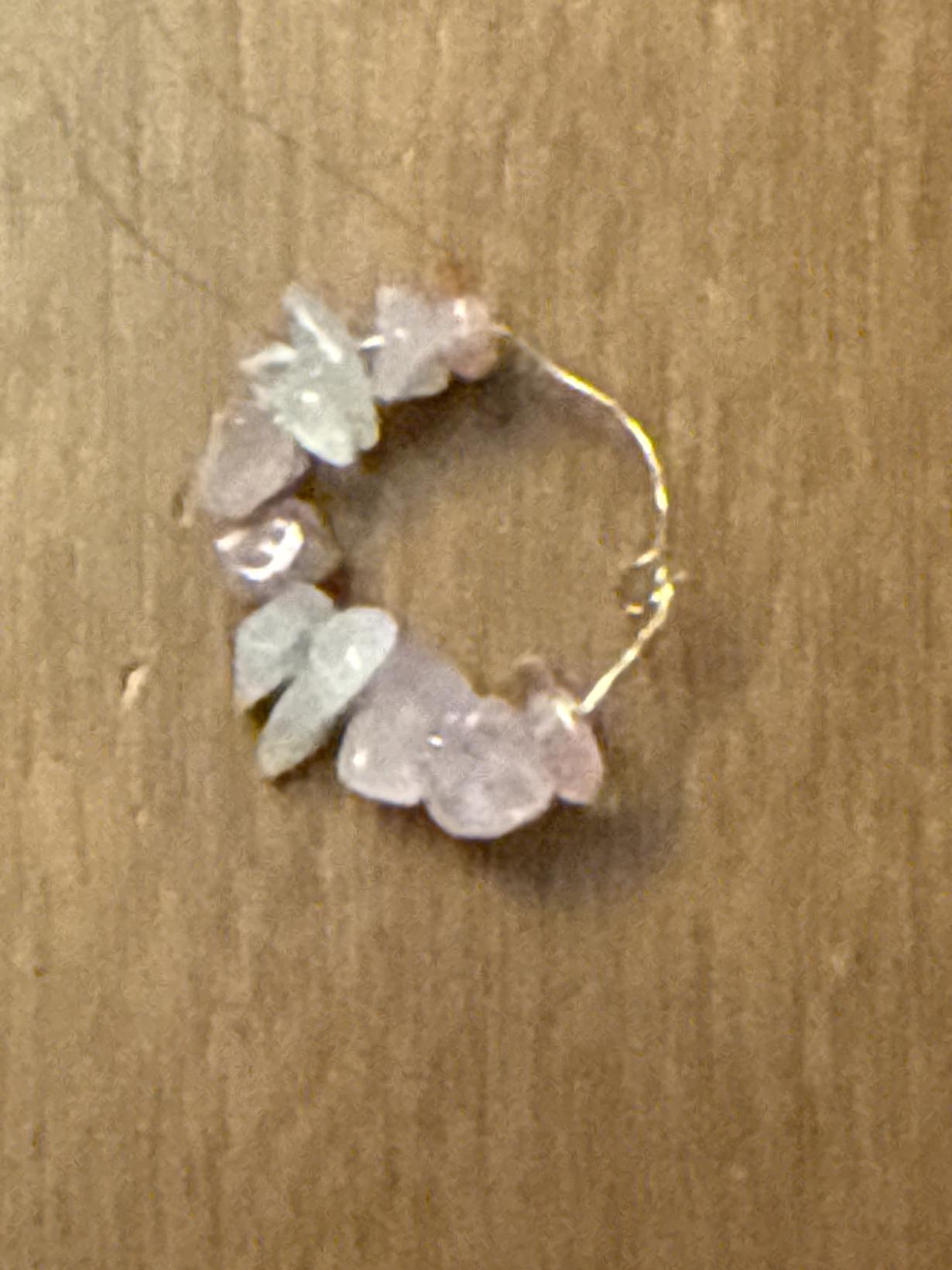 Baby pink rose quartz ring