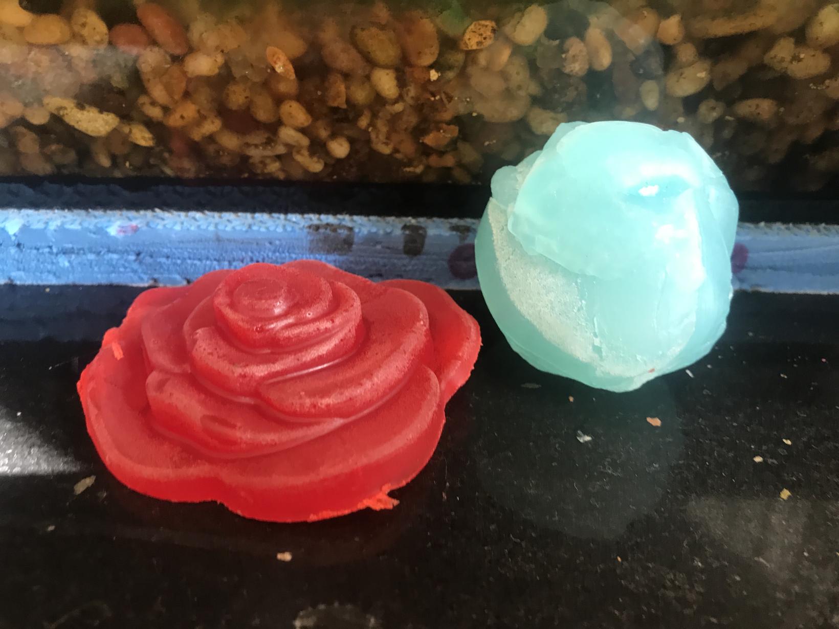 Soap minis, icy ball and small jelly rose