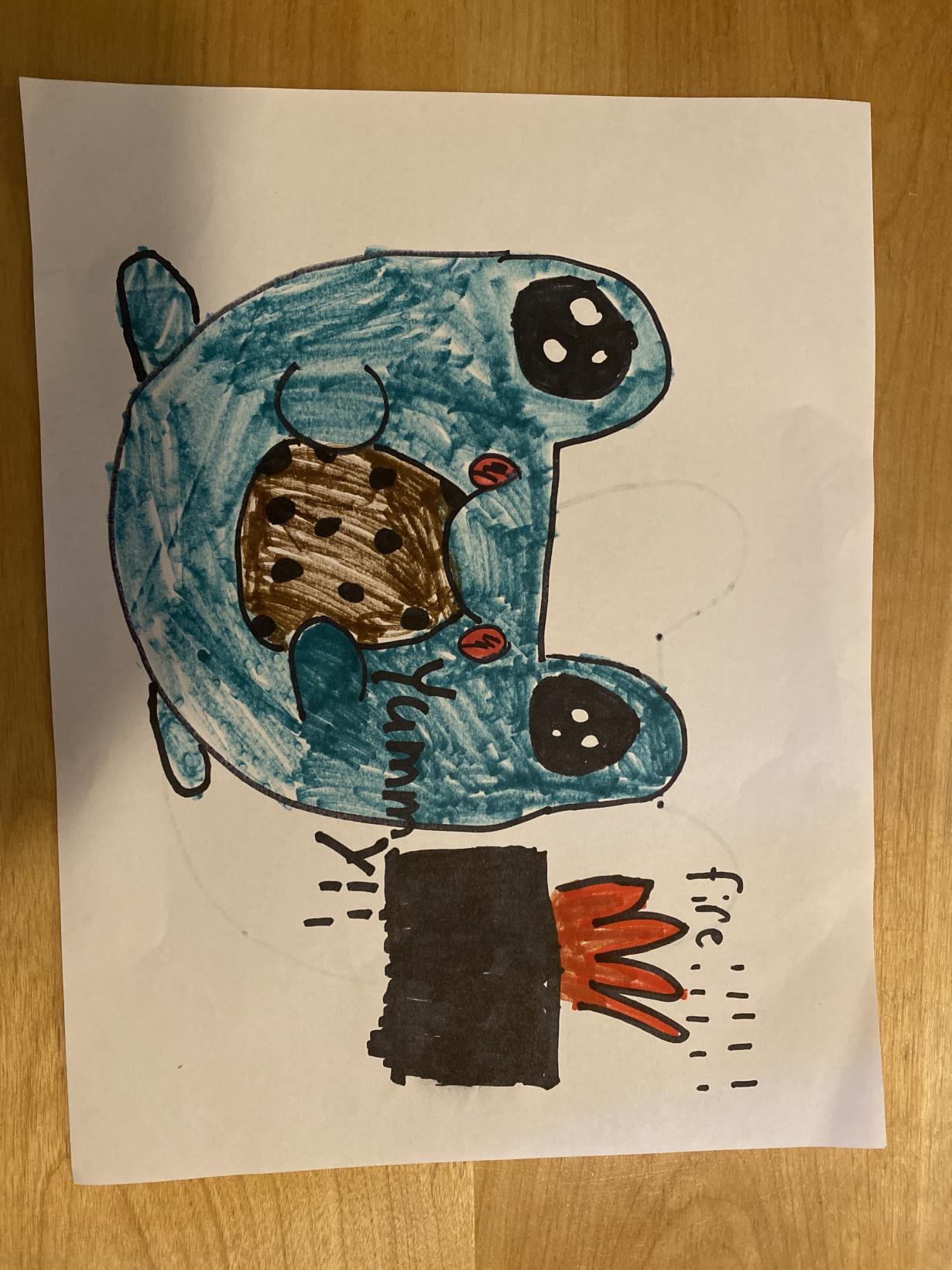 Frog eating a cookie