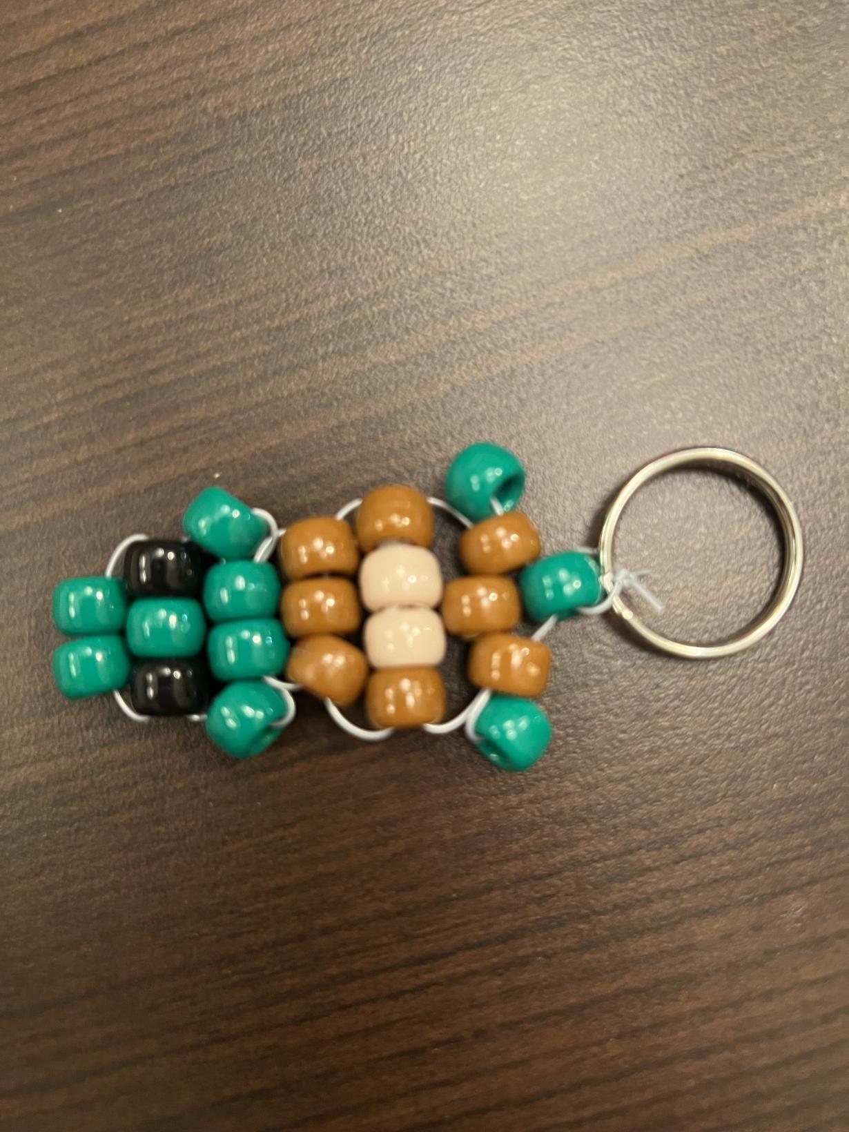 Kandi Turtle Pony bead bag keychain