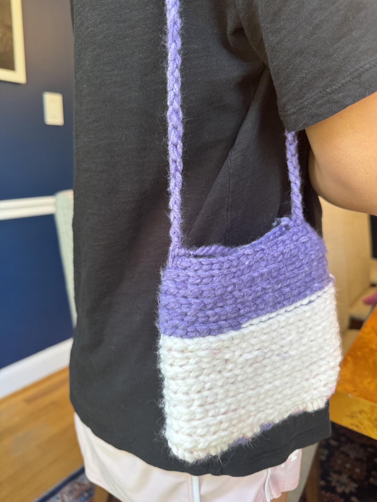 Chunky yarn crochet bag