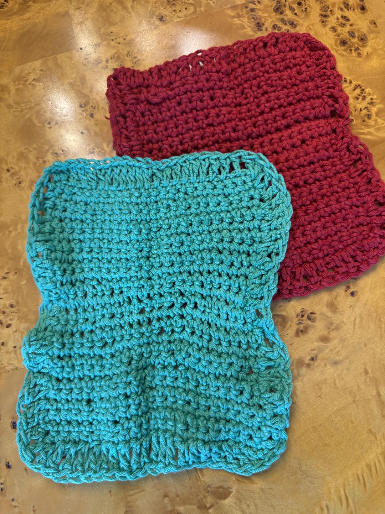 100% cotton crochet dishcloths