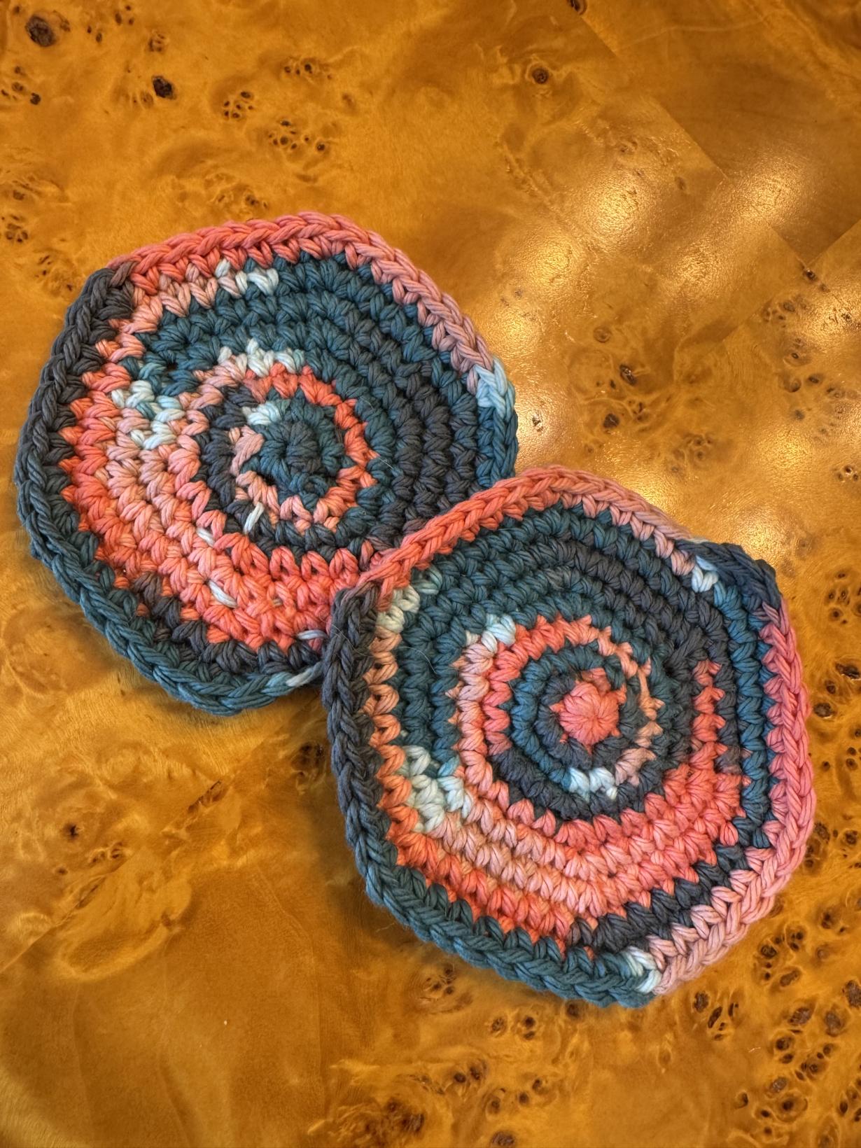 Crochet 100% cotton coasters