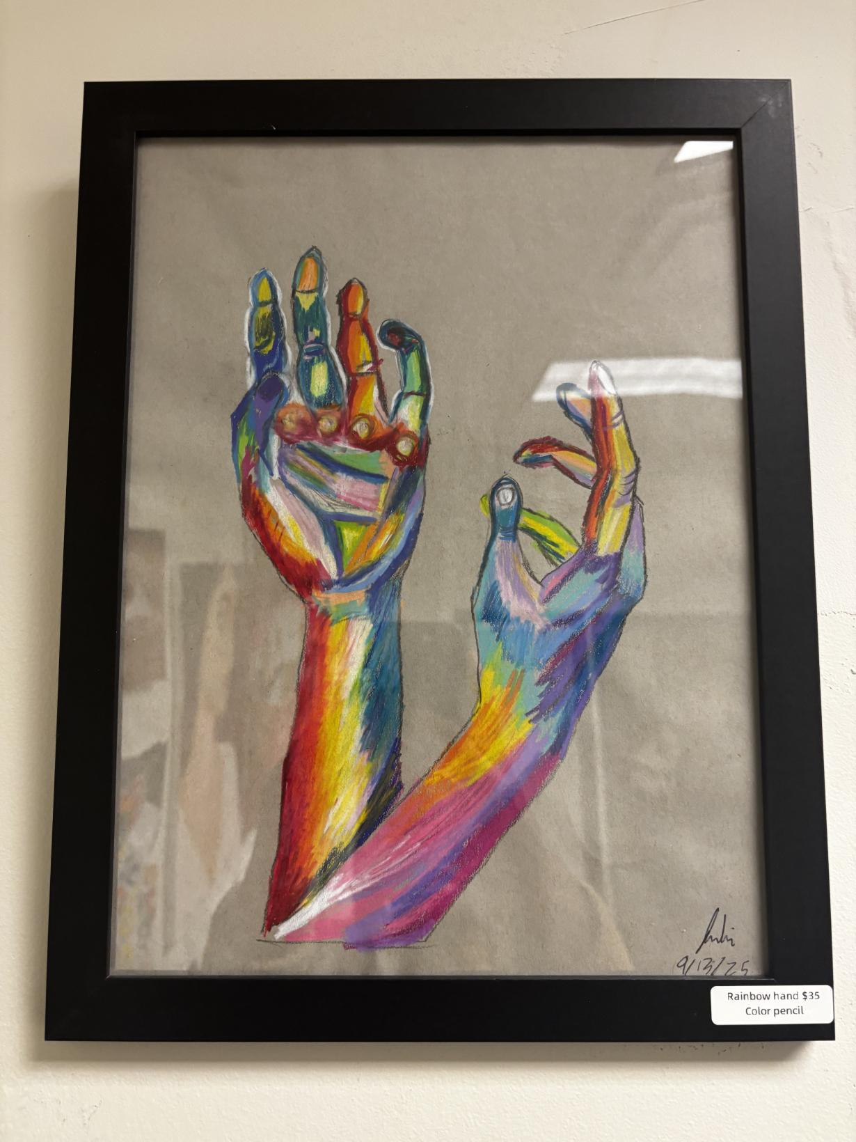 Rainbow hand