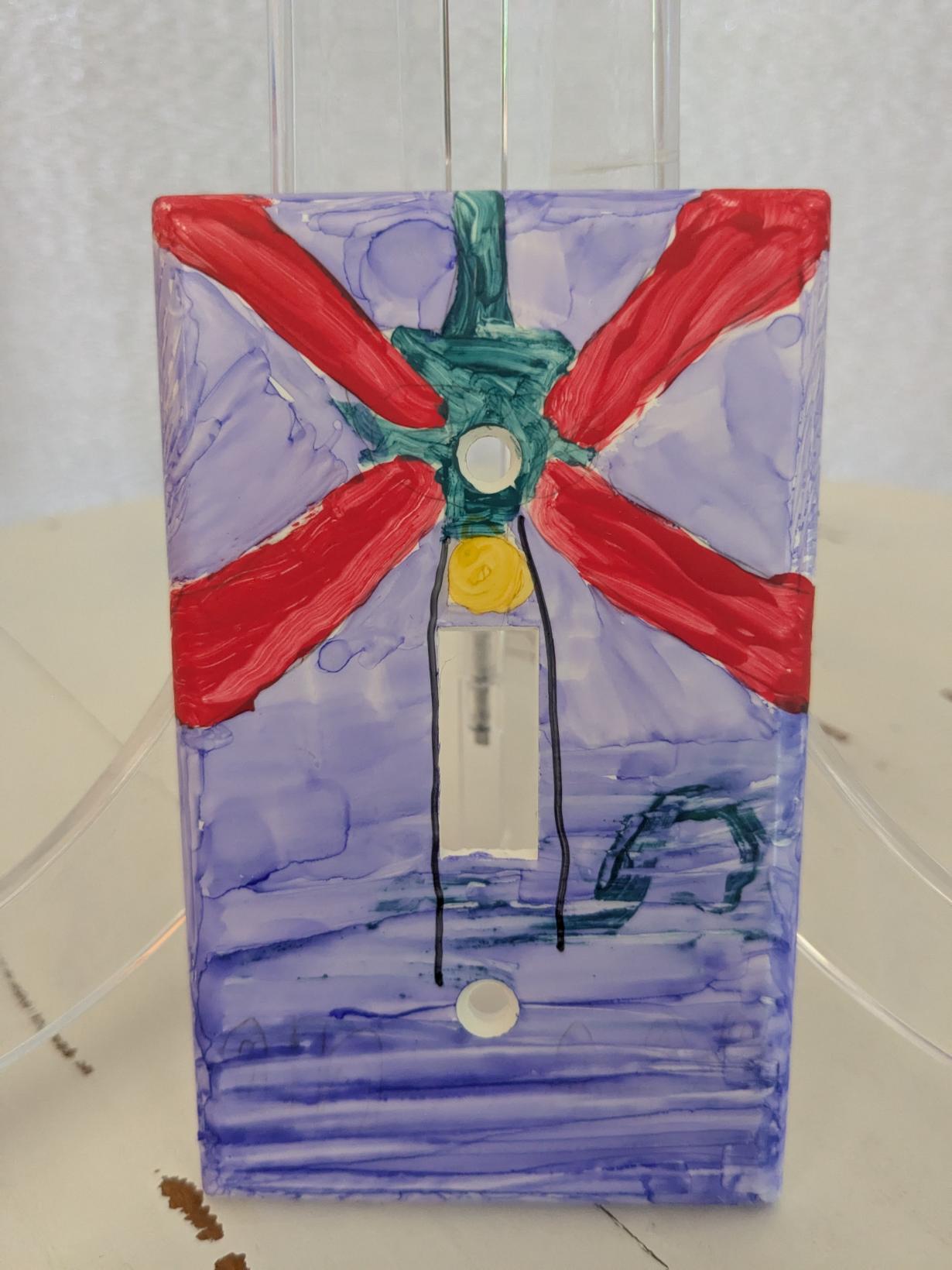 Ceiling fan switch plate