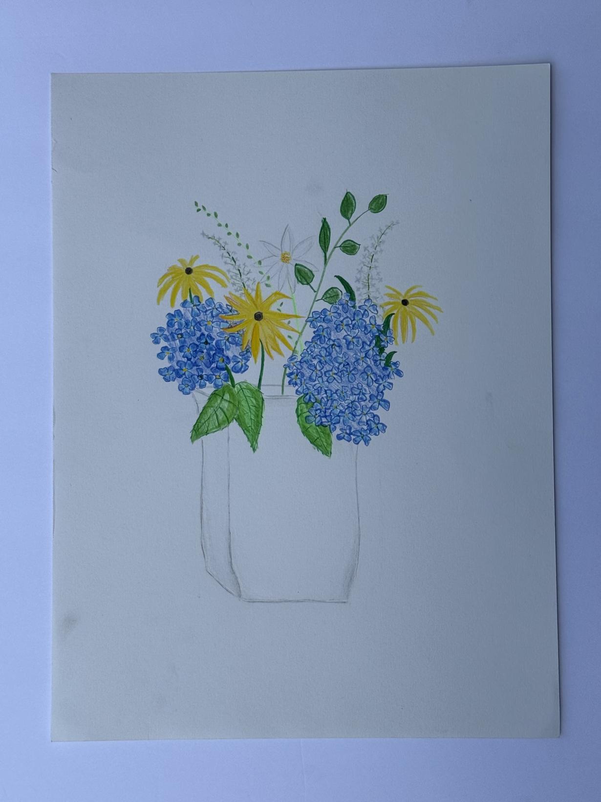 hydrangeas and black eyed susans 