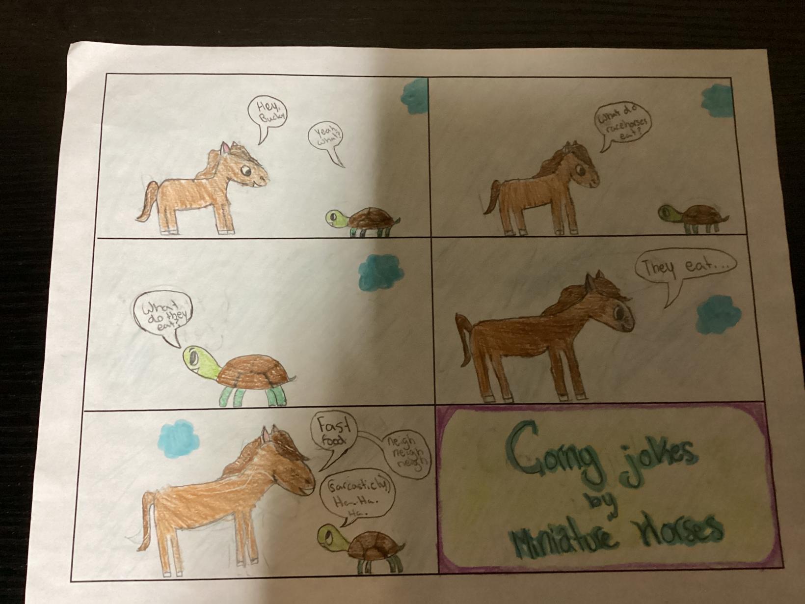 Corny jokes by miniature horses