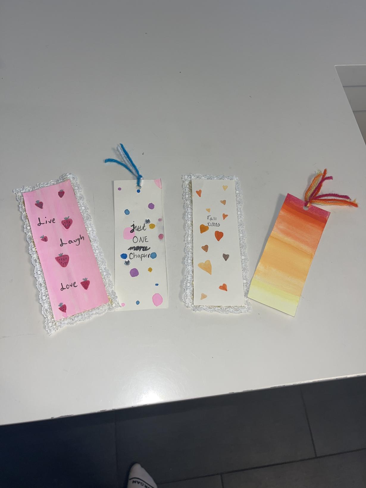 Watercolor bookmarks