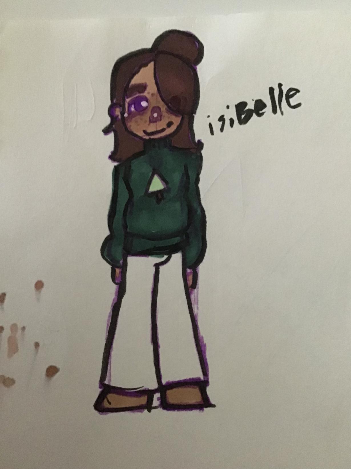 Girl with tree sweater