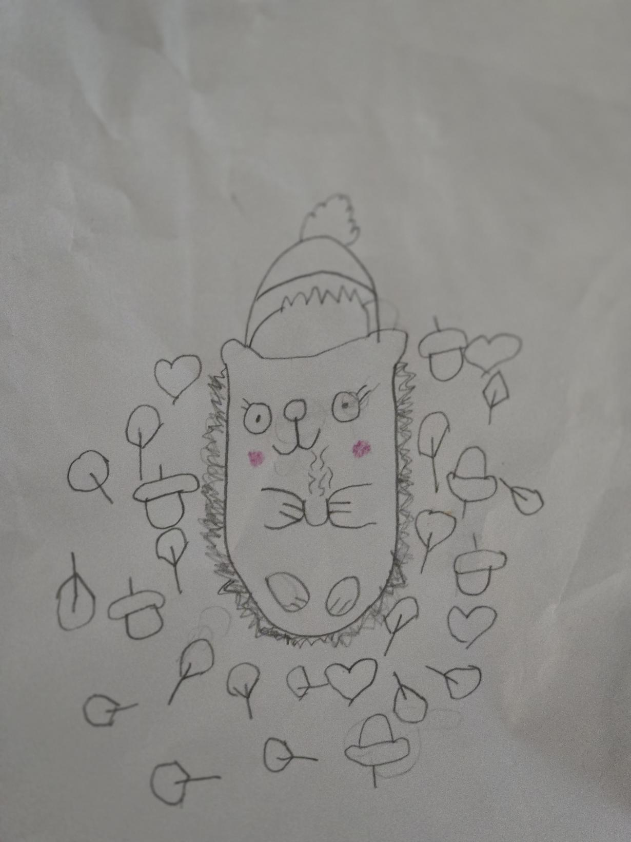 Hedgehog, warm and cozy