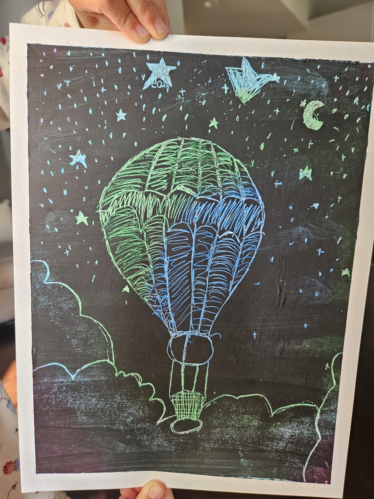 Hot Air Balloon at Night