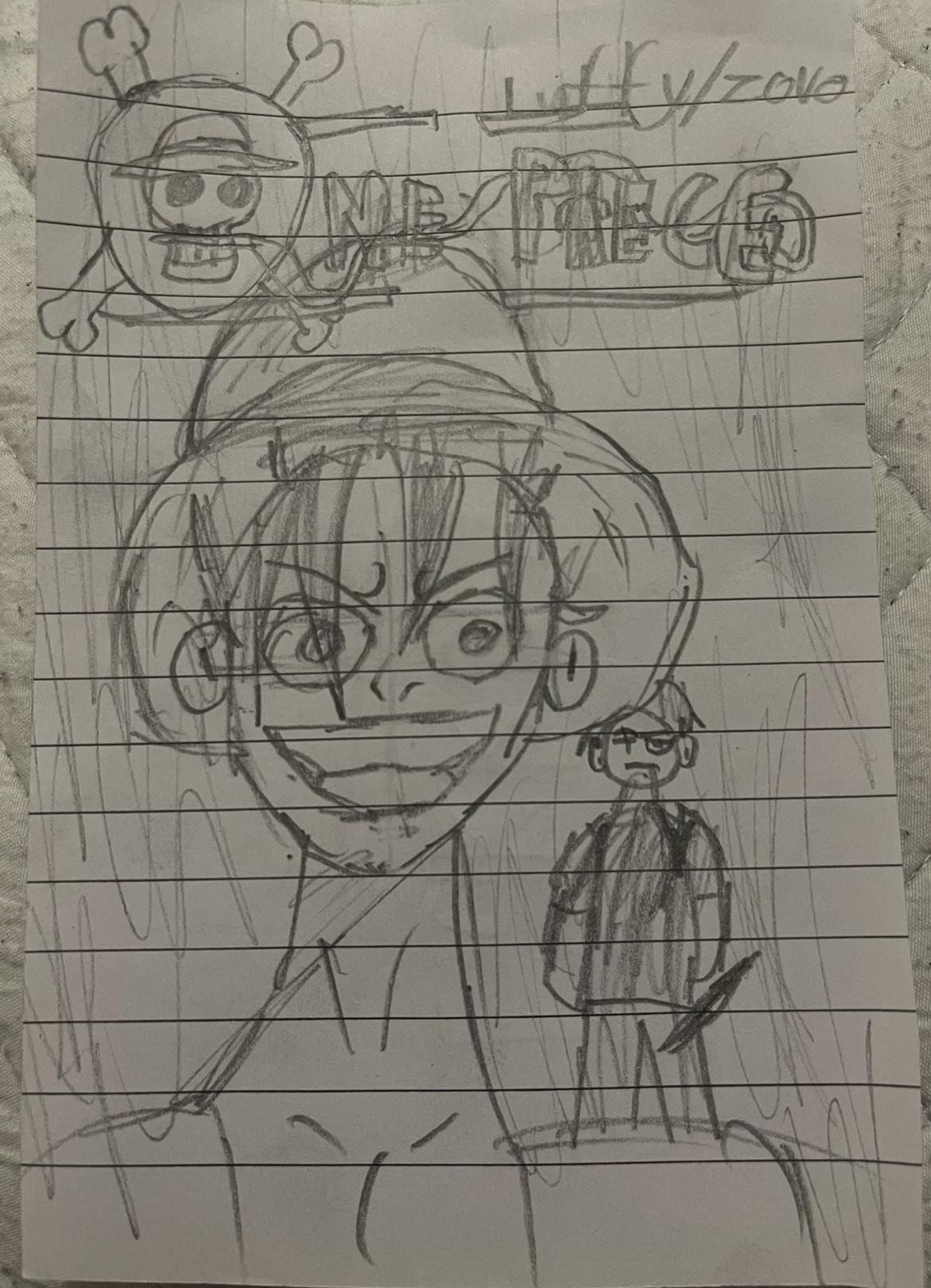 luffy/zoro sketch