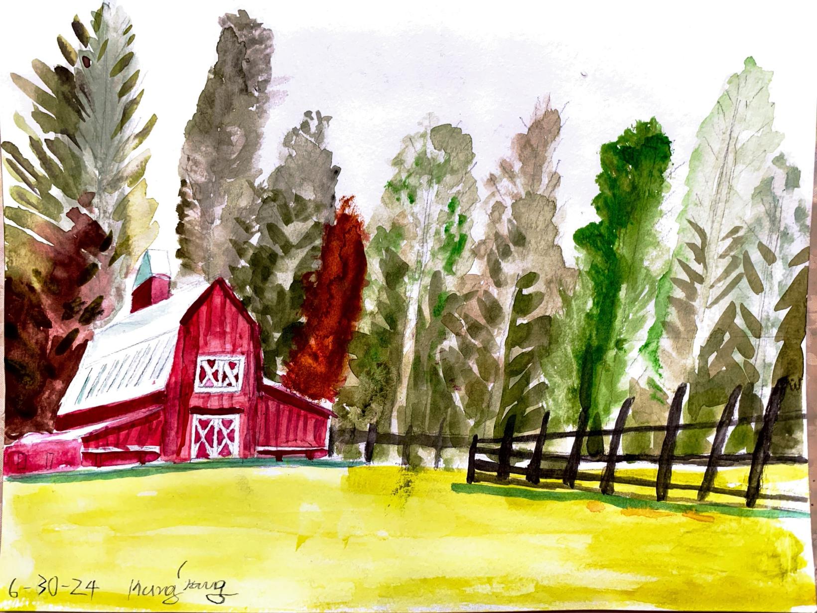 Quiet Barn, Tall trees