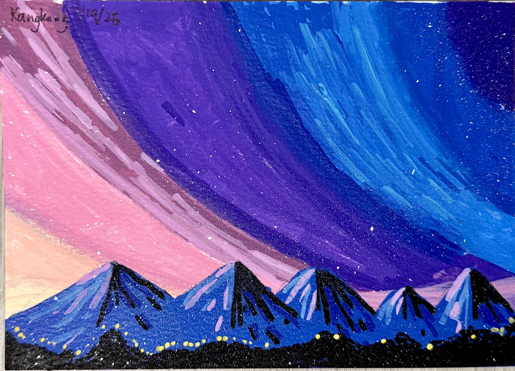 Aurora Over the Mountains