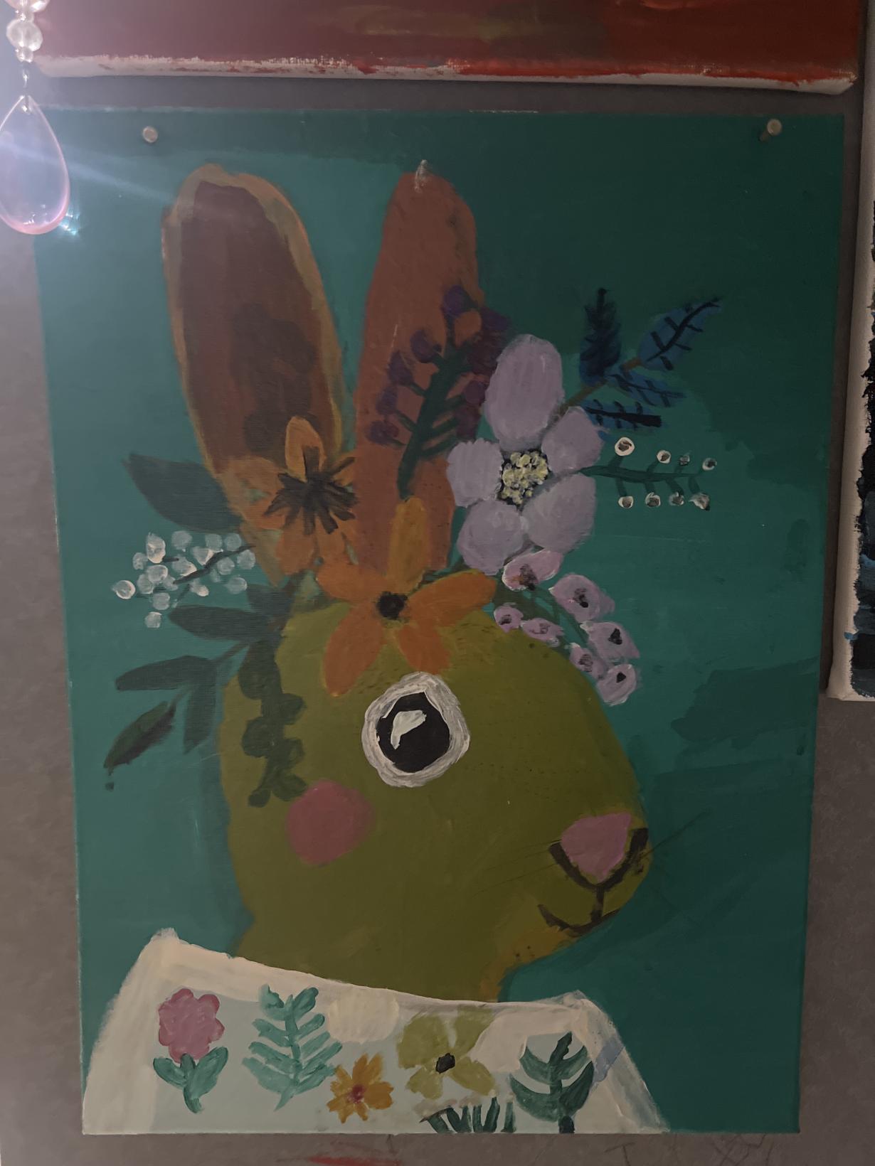 Springtime for the Flower Wreath Bunny