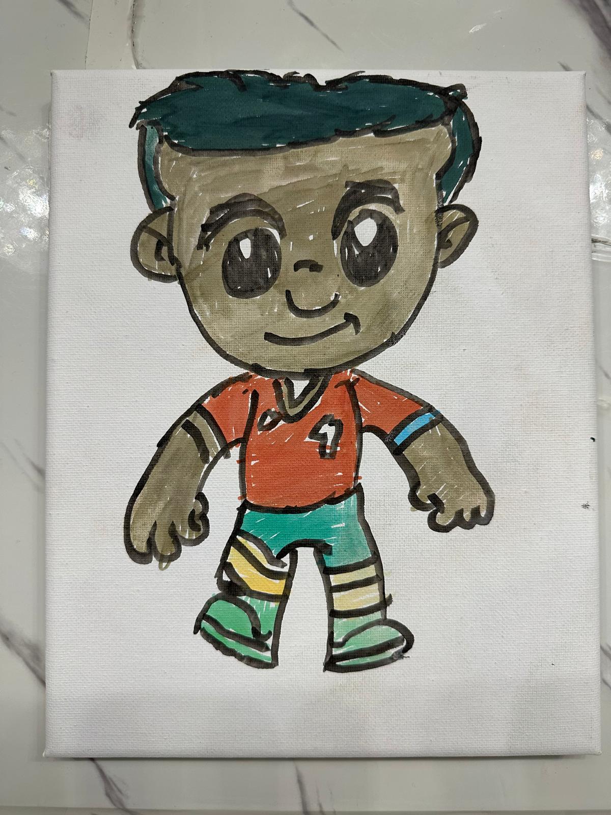 Cartoon (Chibi Style) Artwork of a soccer Player