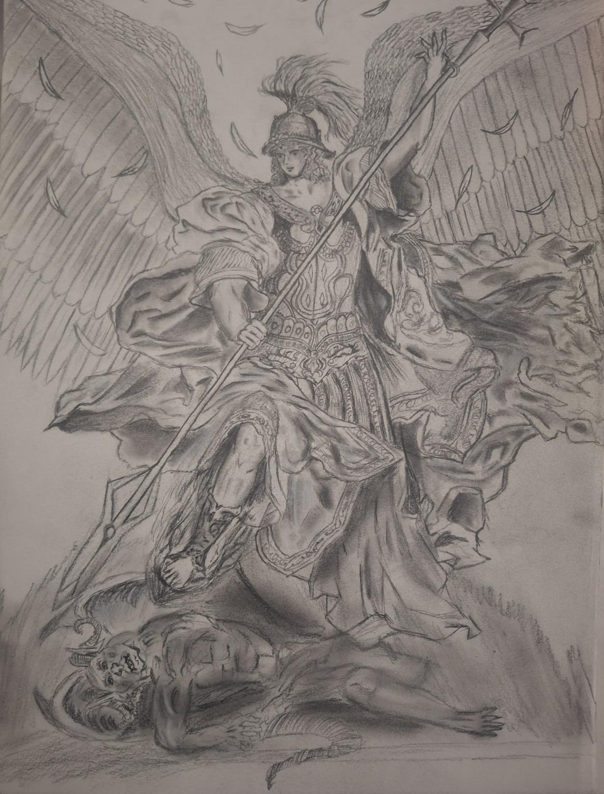 Archangel Michael Triumphs Over the Dragon