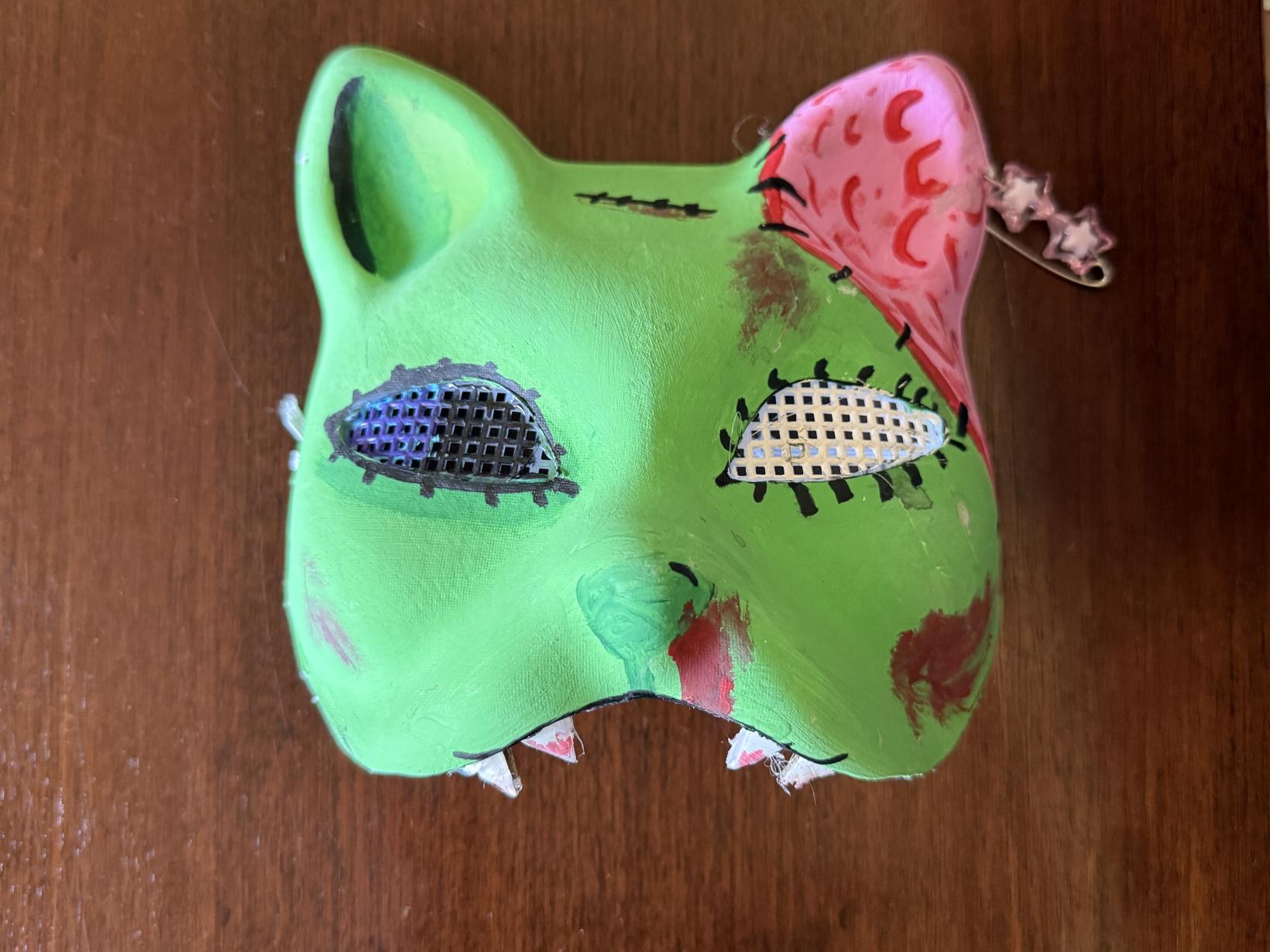 Zombie cat therian mask
