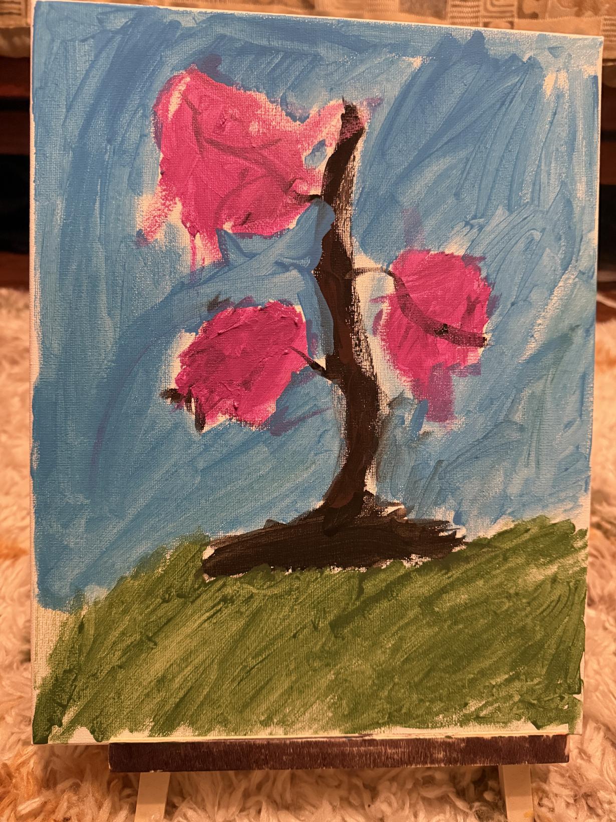 Abstract cherry blossoms